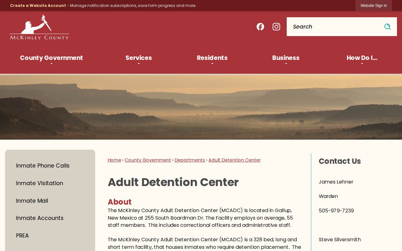 Official MCADC page showing its mixed-jurisdiction detention role